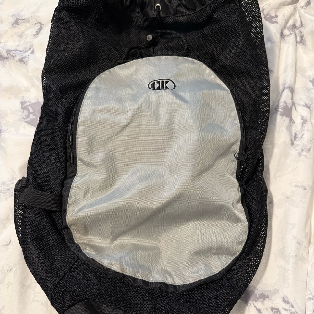 Black and Gray Drawstring Backpack